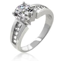 Miss Jewels 3 00ctw Solitaire Cubic Zirconia Engagement  