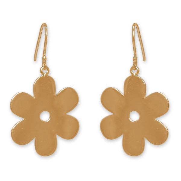 The Jeweller's Florist Solid Daisy Earrings - Yellow Gold