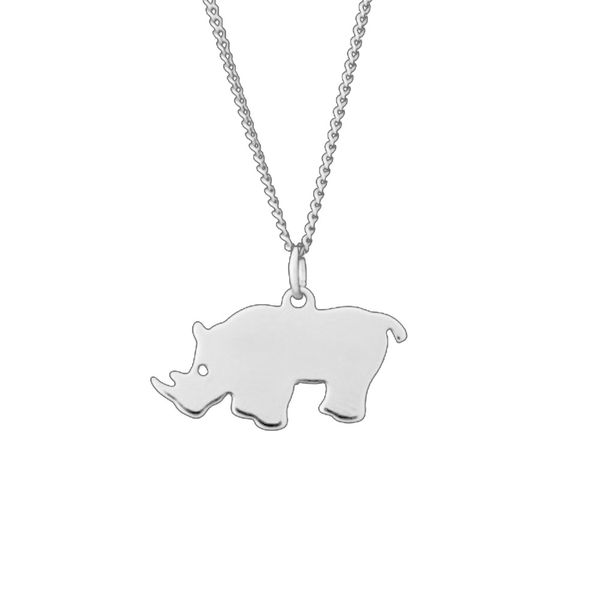 The Jeweller's Florist Rhino Necklace - Sterling Silver