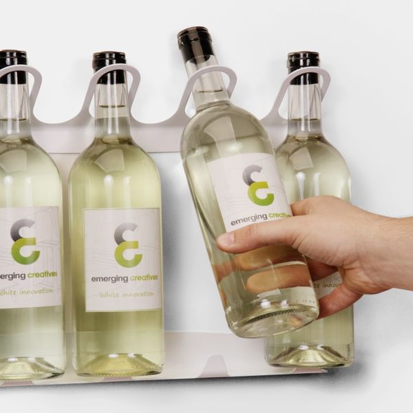 Emerging Creatives 2 Piece Wine Rack - Black