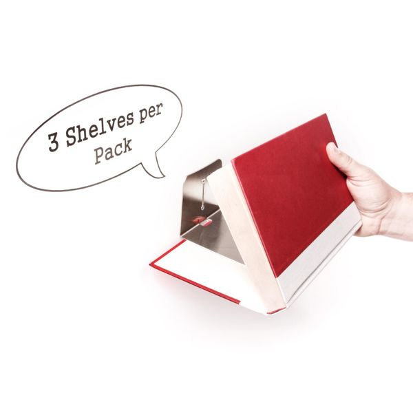 Emerging Creatives Floating Bookshelves - Set of Three - White
