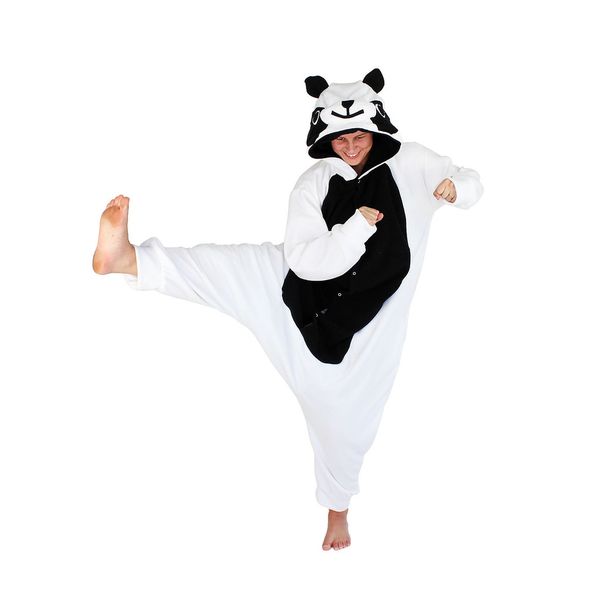 aFREAKa - Adults Panda Bear Onesie in White &amp; Black