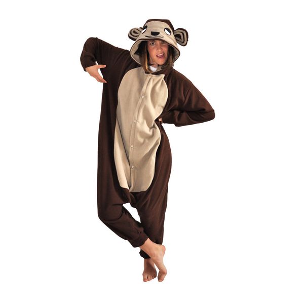 aFreaka Adults Monkey Onesie in Brown &amp; Beige