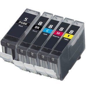 Canon 5 / 8 / PG-5BK / CLI-8 Inkjet Cartridge Multipack - Compatible