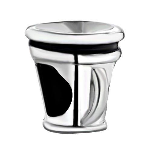 Pugster Silver Simple Coffee Cup Charm (Parallel Import)