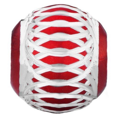 Pugster Deep Red Aluminium Charm