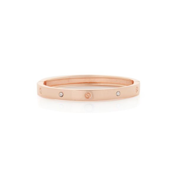 Elegant Diamante Bangle Gold