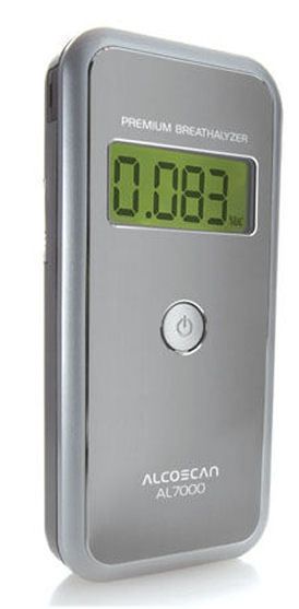 AlcoScan AL7000 Premium Breathalyser - Silver Grey