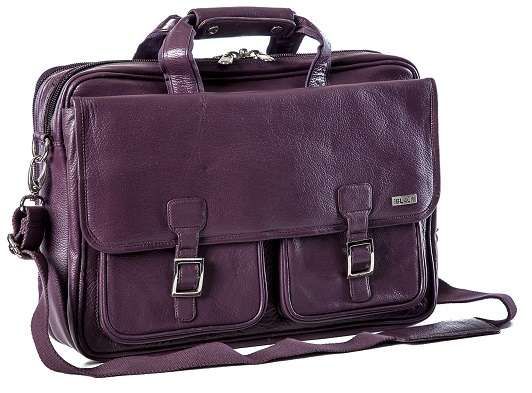 BLACK Gents 15.6" Executive Leather Case - Burgandy