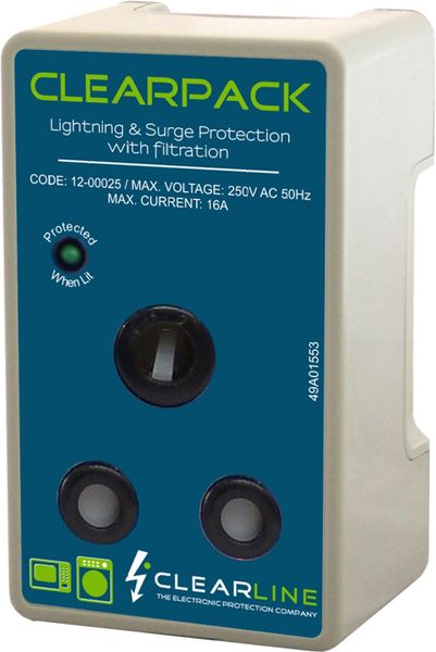 Clearline Clearpack Lightning &amp; Surge Protector with Filtration