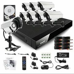 Complete 8 Channel CCTV D.I.Y Kit with 900TVL HD Day, Night Indoor &amp; Outdoor Cameras - Includes 500GB HDD