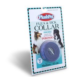 PlushPet Dog Flea and Tick Collar Medium 55cm - (Pack of 2)