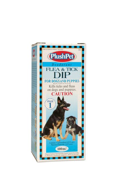 PlushPet Dog Deodorant Flea and Tick Dip - 100ml