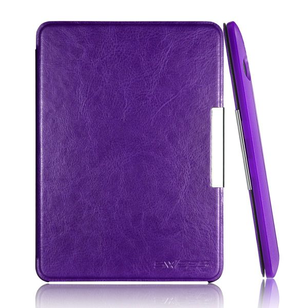 Magnetic Case &amp; Cover for Amazon Kindle Voyage 6" Including 2 HD Clear Screen Protectors - Red