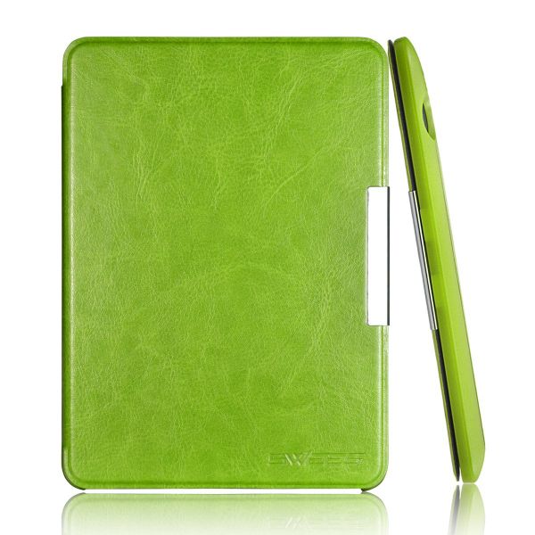 Magnetic Case &amp; Cover for Amazon Kindle Voyage 6" Including 2 HD Clear Screen Protectors - Lime Green
