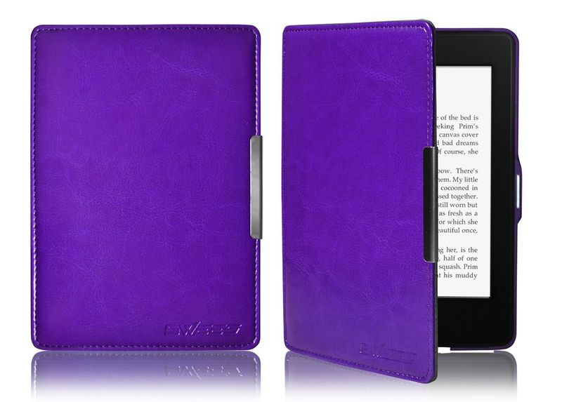 Magnetic Case &amp; Cover for Amazon Kindle Paperwhite 6inch Including 1 Clear Screen Protector - Purple