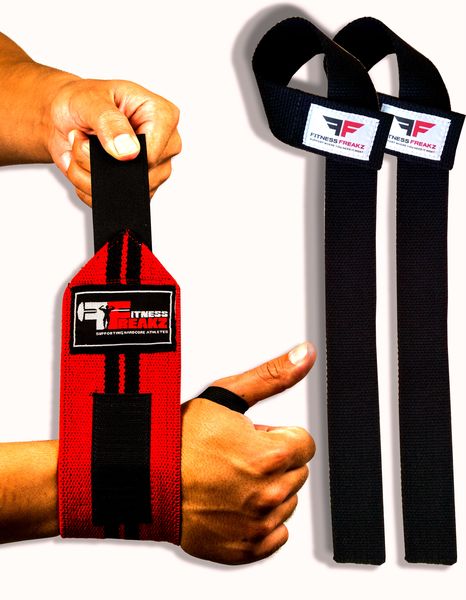 Fitness Freakz Lifting Straps &amp; HD Wrist
