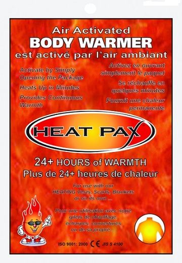 Techniche Heat Pax Air Activated Body Warmer - 24 Hour Duration (pack of 20)