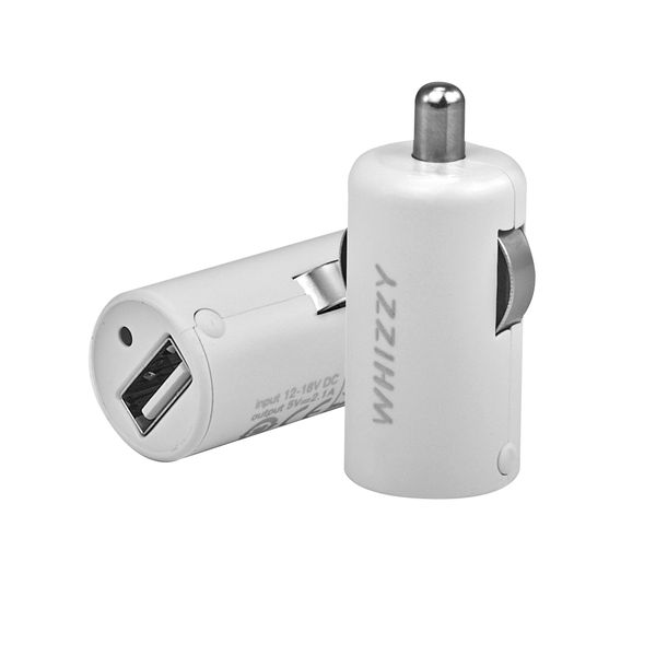 Whizzy Single USB Car Charger - White