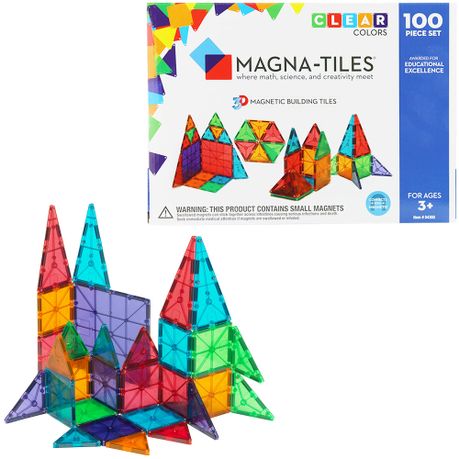 Magna Tiles Clear Colors 100 Piece Set