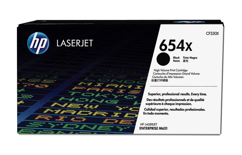 HP 654X High Yield Black LaserJet Toner Cartridge