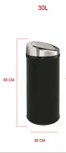 Fine Living Sensor Dustbin Round 30 Litre - Black