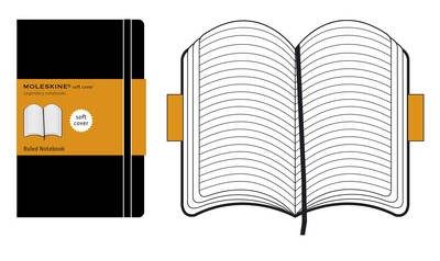 Moleskine Classic Notebook, Pocket, Ruled, Black, Soft Cover (3.5 X 5.5)