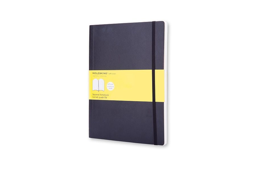 Moleskine Soft Black Extra Large Squared Notebook 19 x 25cm Shop