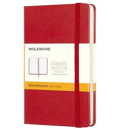 Moleskine Classic Scarlet Red Pocket Ruled Notebook