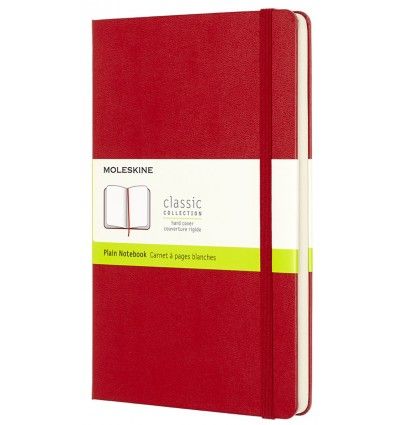 Moleskine Classic Scarlet Red Large Plain Notebook
