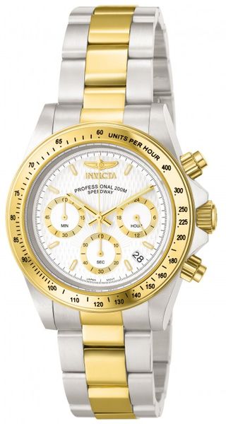 Invicta Speedway Dial QTZ Chrono Watch - White