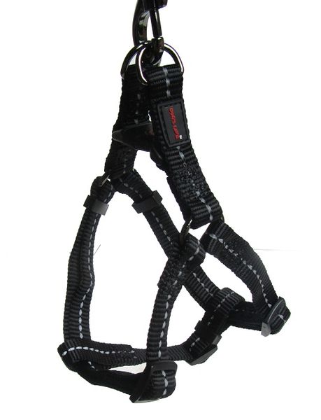 Dogs Life - Reflective Supersoft Webbing Harness - Black - Large