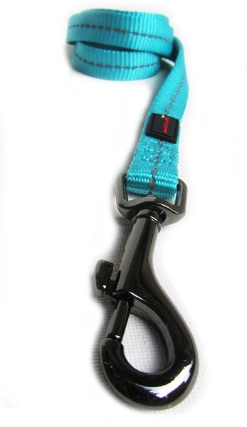 Dogs Life - Reflective Supersoft Webbing Leash - Turquoise - Extra-Large