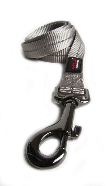 Dogs Life - Reflective Supersoft Webbing Leash - Grey