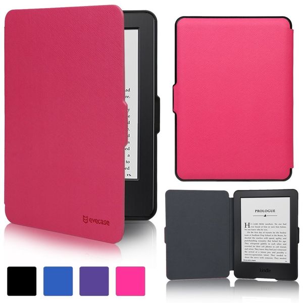 Hot Pink Magnetic Case / Cover for Amazon Kindle Touch 6" (2014 model)