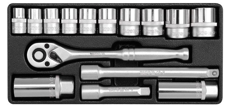 Yato - 3/8" Socket Set in Metal Case - 15 Piece