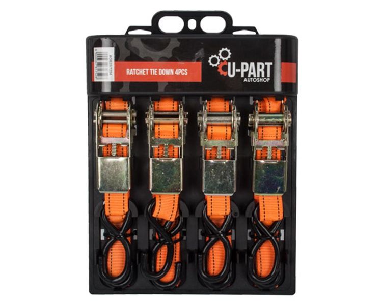 U-Part Tie Down Set Ratchet 4 Piece