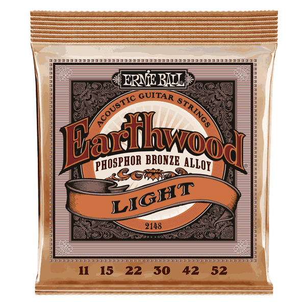 Ernie Ball 2148 Earthwood Phosphor Bronze Light String Set 11-52