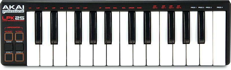 Akai Pro LPK25 25-Key Ultra-Portable USB MIDI Keyboard for Laptops