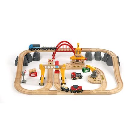 BRIO 33097 CARGO RAILWAY DELUXE SET Wooden Thomas Train outlets Compatible