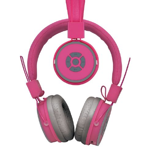 Polaroid Bluetooth Foldable Headphone With Microphone Rophone - Pink