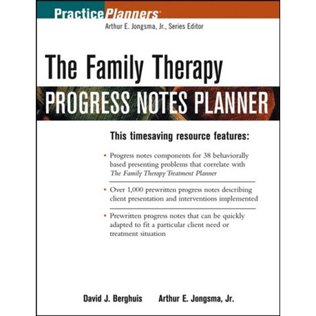 The Family Therapy Progress Notes Planner - 