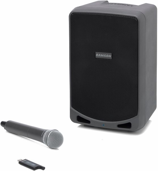 Samson XP106W Expedition Rechargeable Battery Powered PA System with Handheld Wireless Microphone &amp; Bluetooth