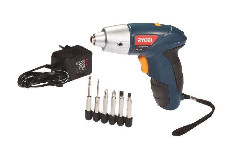 Ryobi Screwdriver 4.8V incl 6 bit piece blister &amp; charger