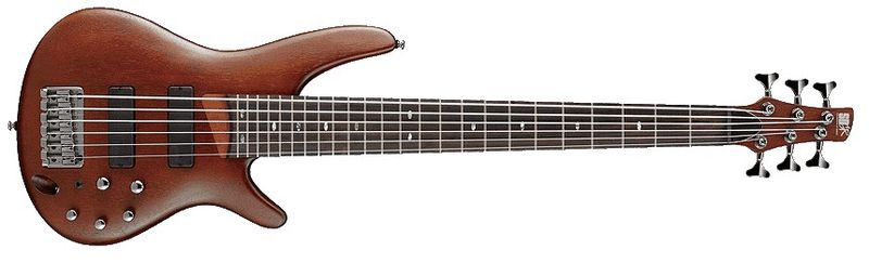 Ibanez SR506-BM SR Standard Series 6-String Active Bass Guitar - Brown Mahogany