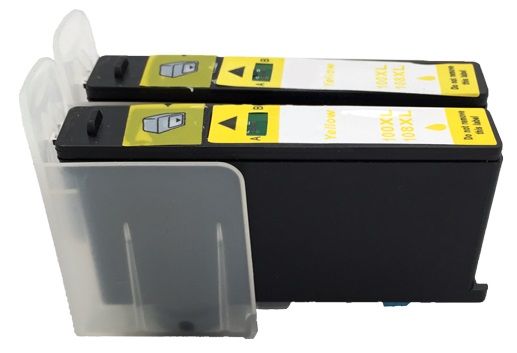 Lexmark 100XL / 14N1071 Yellow Ink Cartridge x 2 - Compatible