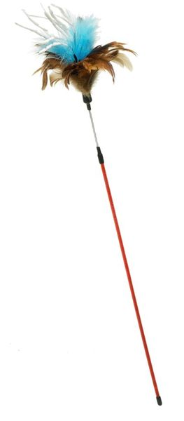 zaBouncer - 66cm long Feather Teaser with Crinkle Paper - Blue