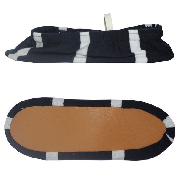 Turning Point Nautical White Ballet Shoe Covers - Navy &amp; White