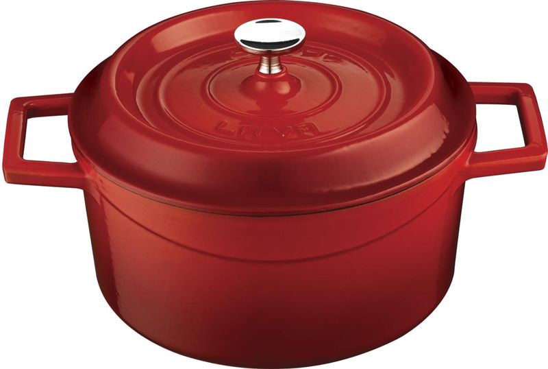 Lava 0.80 Litre Round Casserole - Red
