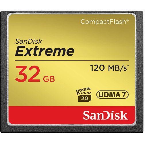 SanDisk Extreme Compact Flash Memory Card 32GB